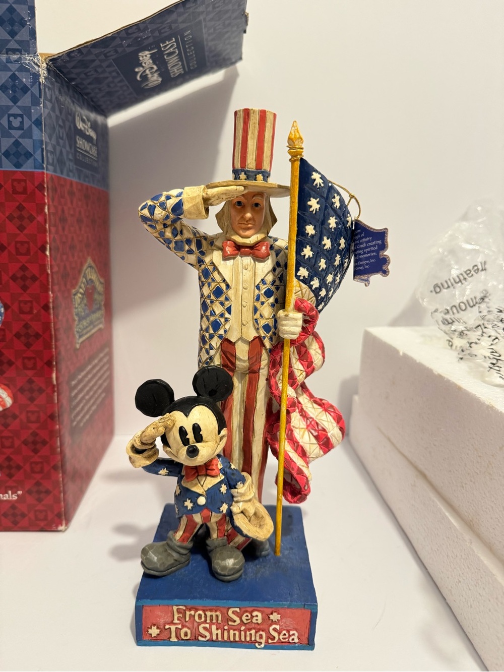 Walt Disney Showcase and 2005 Jim Shore Design Mickey Mouse & Uncle Sam Figurine